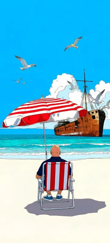 Hintergrundbild „Shipwreck Gaze“ · Stil Tinte & Salz