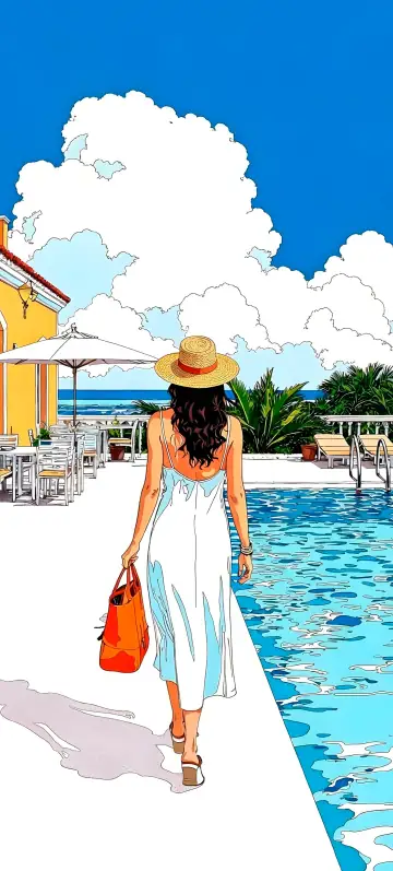 Hintergrundbild „Azure Coast Getaway“ · Stil Tinte & Salz