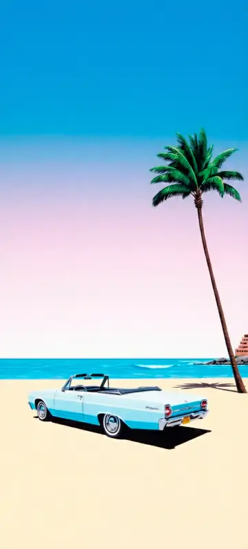 Hintergrundbild „Sedan Surf“ · Stil Pastell-Postkarte