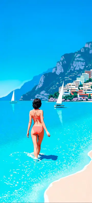 Hintergrundbild „Lagoon's Dream“ · Stil Pastell-Postkarte