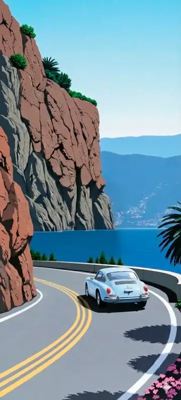 Hintergrundbild „The Journey is the Destination“ · Stil Pastell-Postkarte