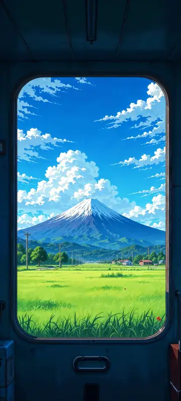 Hintergrundbild „Train to nowhere“ · Stil Anime-Tage