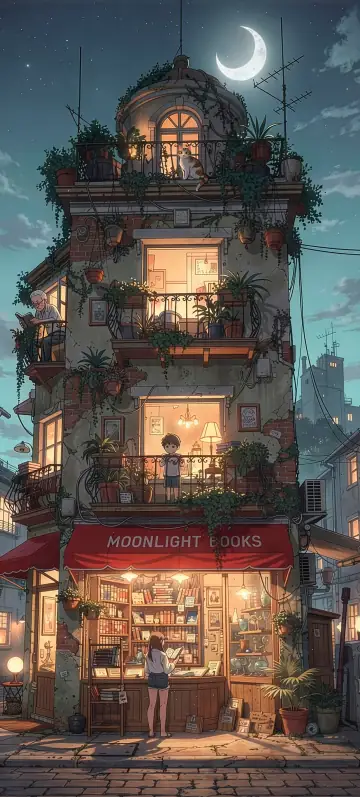 Hintergrundbild „My neighbours“ · Stil Anime-Tage