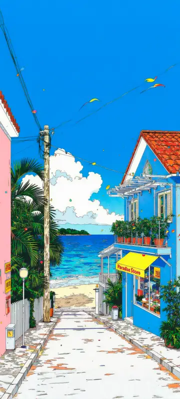 Hintergrundbild „Down to the Paradise“ · Stil Tinte & Salz