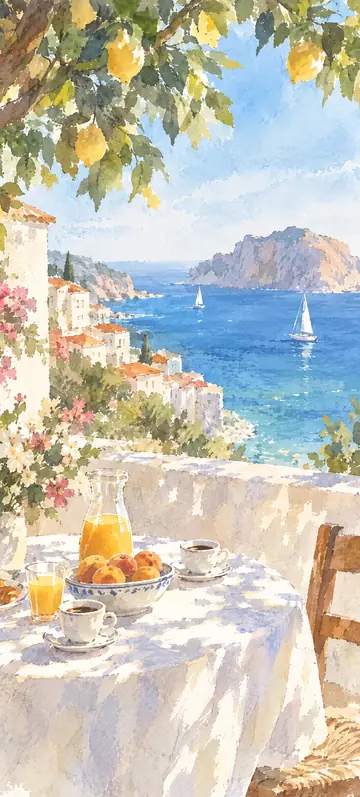 Fondo de pantalla «Slow mornings» · estilo Watercolor Coast