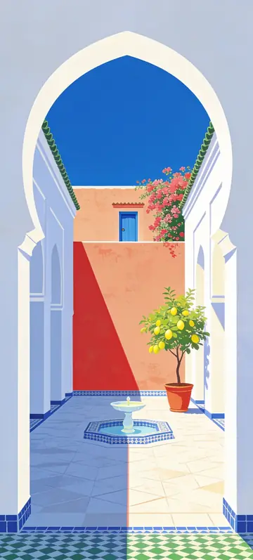 Fondo de pantalla «Arches» · estilo Pastel Postcard