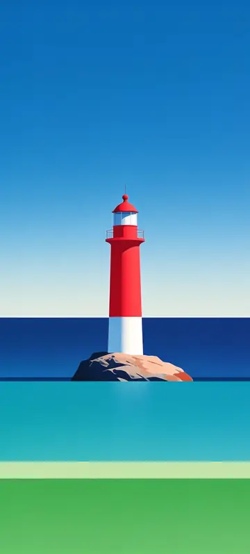Fondo de pantalla «Red Lighthouse» · estilo Abstract