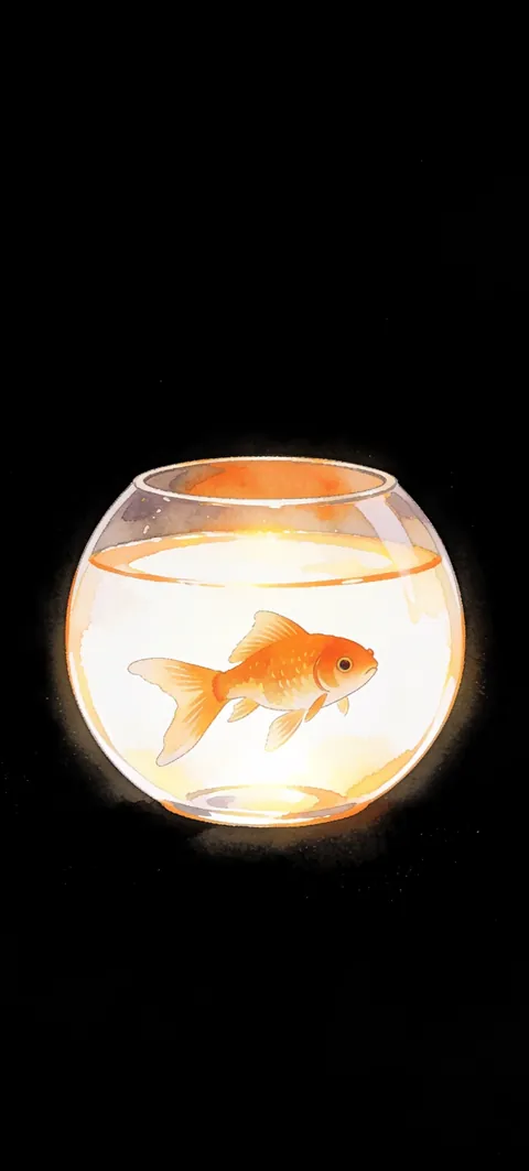 “Goldfish Glow” wallpaper · Paper Lanterns style