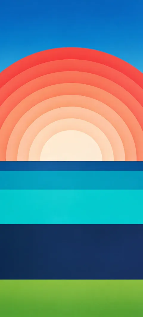 Fondo de pantalla «Half Sun» · estilo Abstract