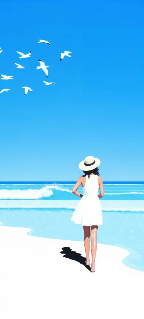 “I'm not alone” wallpaper · Pastel Postcard style