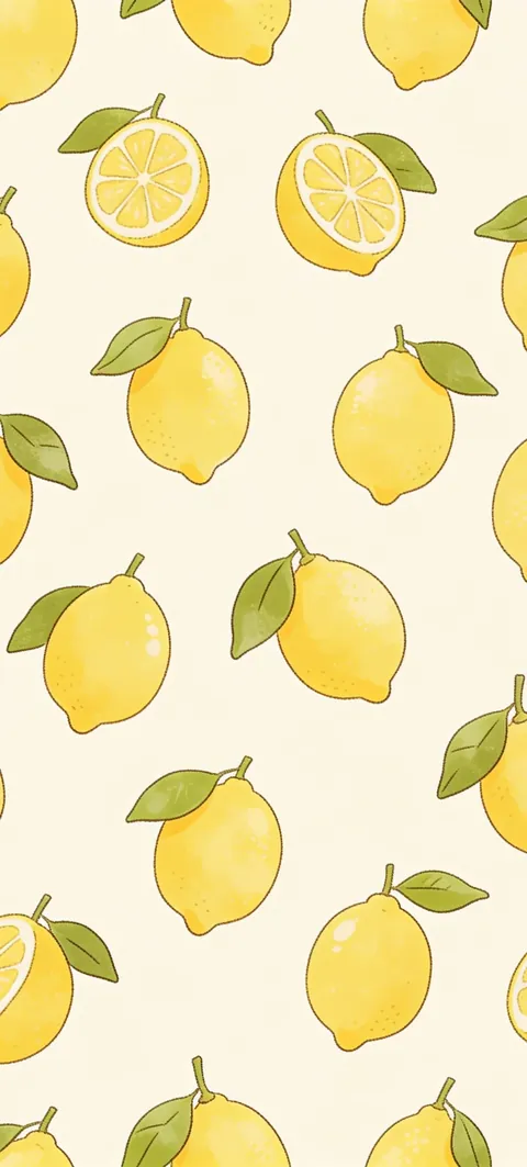 Fondo de pantalla «Lemon Print» · estilo Abstract