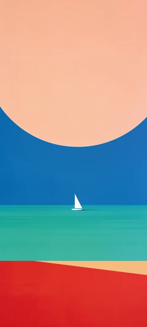 Fondo de pantalla «Lone Sail» · estilo Abstract