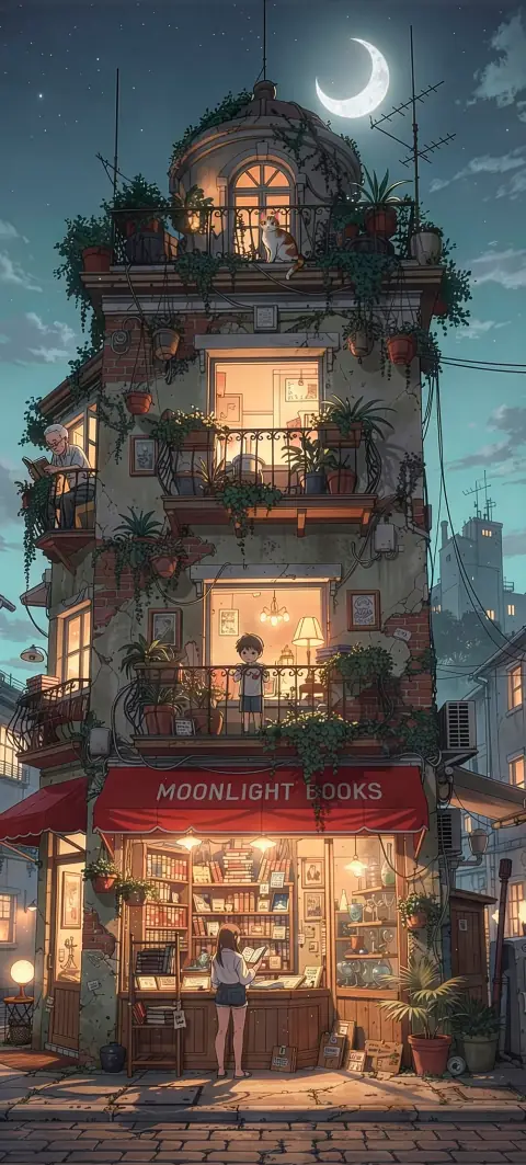 “My neighbours” wallpaper · Anime Days style