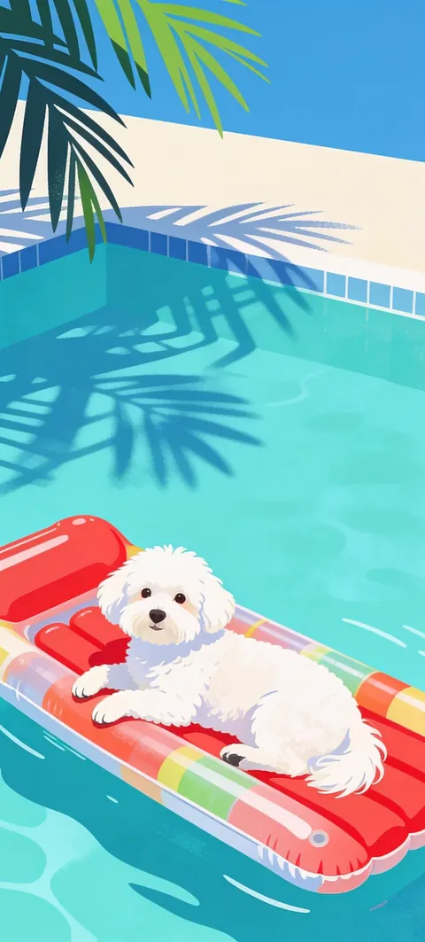 Fondo de pantalla «Pool Pup» · estilo Smart Vector