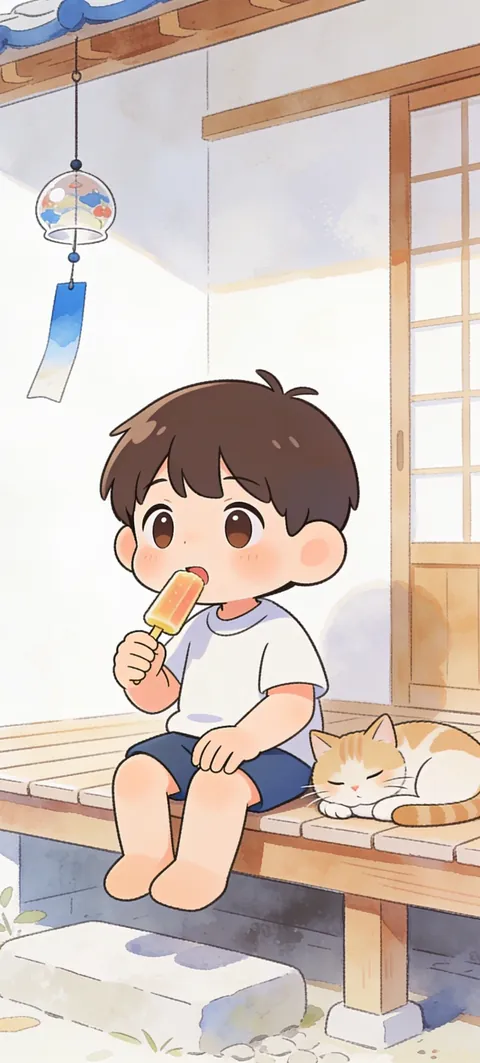 “Popsicle Break” wallpaper · Paper Lanterns style