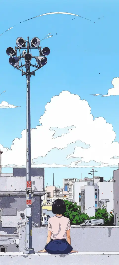 “Roof Dream” wallpaper · Ink & Salt style