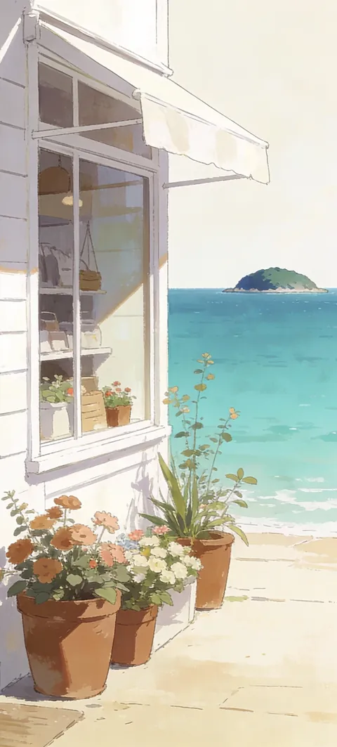 “The island across the street” wallpaper · Paper Lanterns style