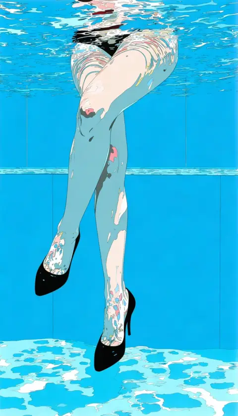“Unexpected Bath” wallpaper · Ink & Salt style